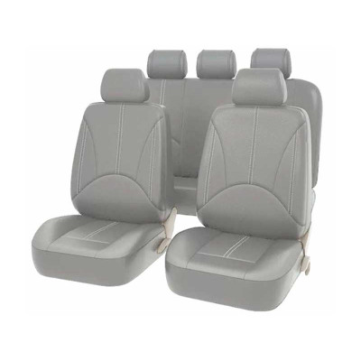 Gray ecological leather car cover set